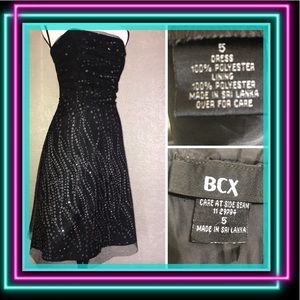 BCX cocktail dress-junior size 5  black & silver